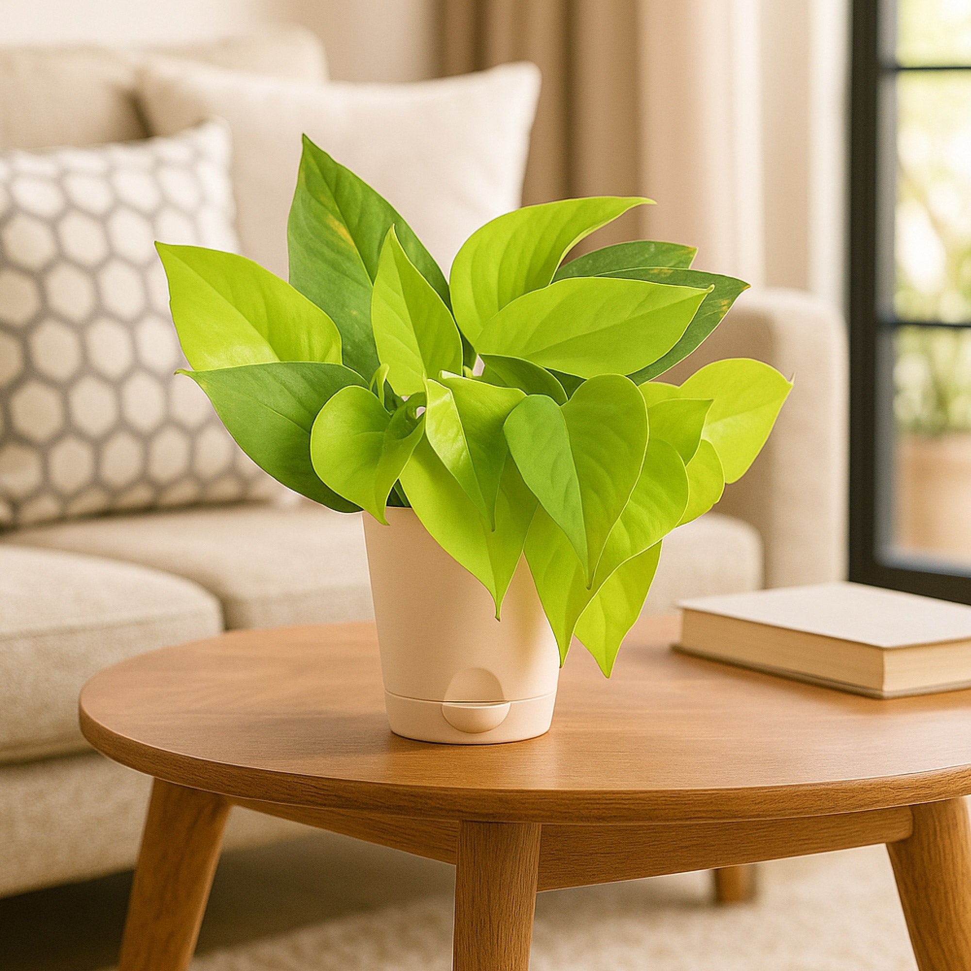 Money Plant Golden with Self Watering Pot