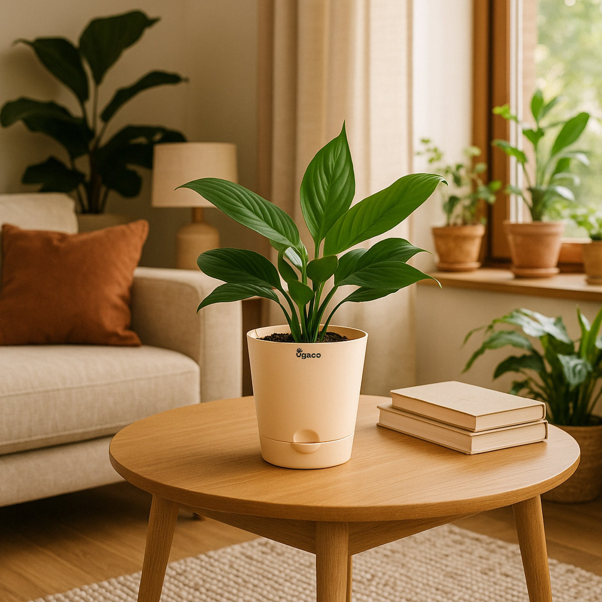 Peace Lily Plant with Self Watering Pot